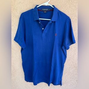 US Polo Assn Men's Polo Shirt Pullover Short Sleeve Collared Neck Size M blue
